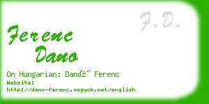 ferenc dano business card